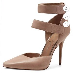 💃👠Jessica Simpson Tan Ankle Strap Heels | Dance-Ready + Chic💫💃